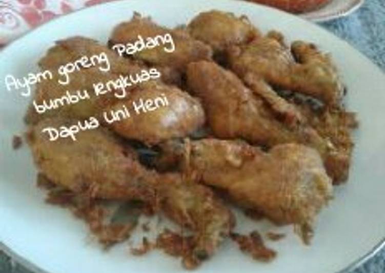 Resep Ayam goreng Padang bumbu lengkuas, Enak Banget