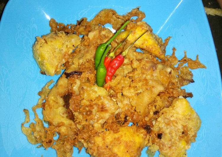 Bagaimana Membuat Goreng tempe/tahu kriuk pedes badai Anti Gagal