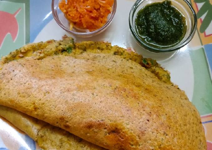 Recipe of Delicious Moong Dal Sprouts Dosa