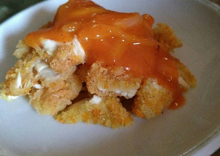 Cara Membuat Chicken Fillet Crispy with Sauce Asam Manis Pedas Anti Gagal!