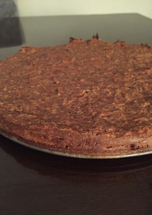Una foto de Tarta, pastel o queque de quacker con manzana rallada, plátano, yogurt, cacao y otros