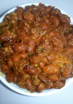 A picture of Beans curry #4weekschallenge.