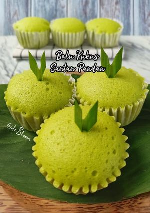 Foto resep 835. Bolu Kukus Santan Pandan 2 Telur Aja!