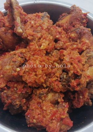 Foto resep Ayam goreng balado wangi khas padang