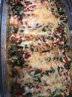 Una foto de Canelones de espinaca sin harina libres de gluten
