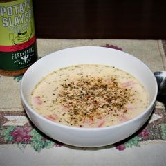 A picture of T's Queso Blanco Potato Soup.