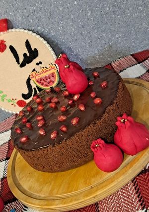 عکسی از دستور کیک کاکائویی یلدا