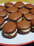 Chocolate Macarons with a White Chocolate Ganache filling