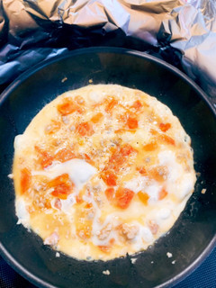 Hình của món Pizza trứng.