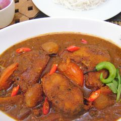 A picture of Chettinad Meen Kuzhambu.