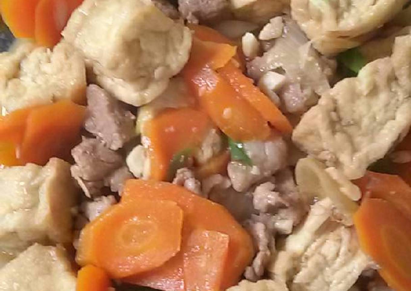 Tumis Tahu Wortel daging
