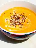Butternut soup with a hint of roasted garlic