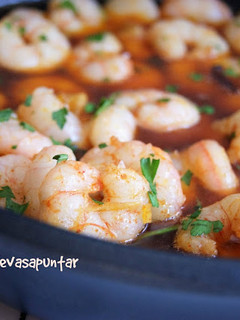 Una foto de Gambas al ajillo