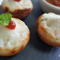 A picture of Veggie Unniappam / Paniyaram.
