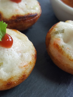 A picture of Veggie Unniappam / Paniyaram.