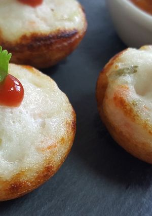 A picture of Veggie Unniappam / Paniyaram.