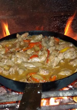 Una foto de Bifes a la portuguesa