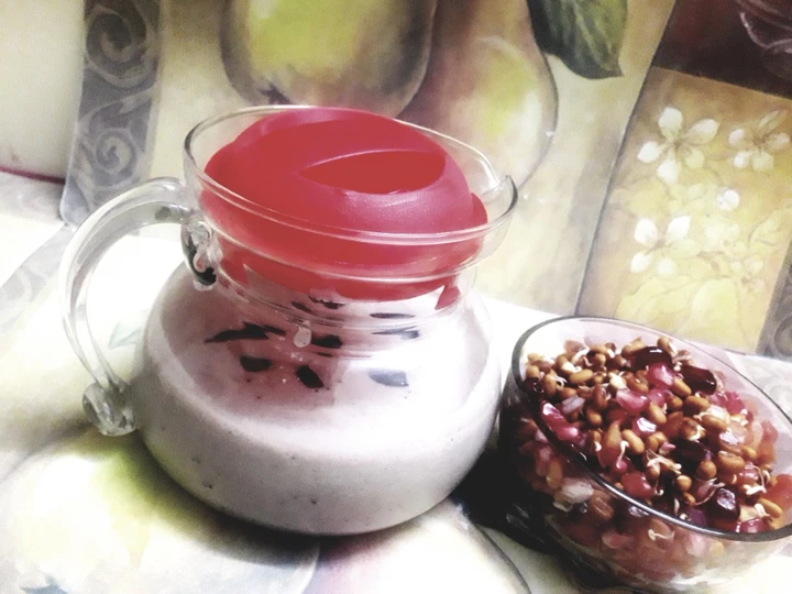 Easy Steps to Make Recipe Fruit Smoothie &amp;amp; sprout salad that is Really Delicious, Delicious}