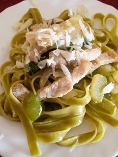Una foto de Pasta con panceta