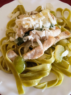 Una foto de Pasta con panceta