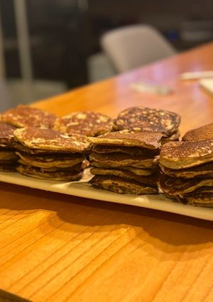 Una foto de Hotcakes de avena y banana