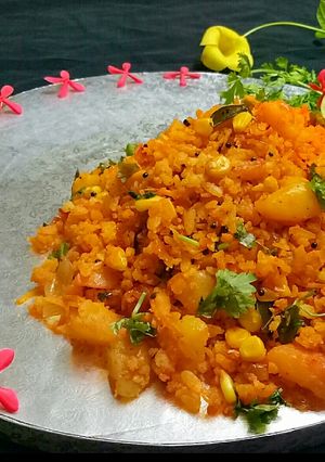 A picture of Peri peri poha.