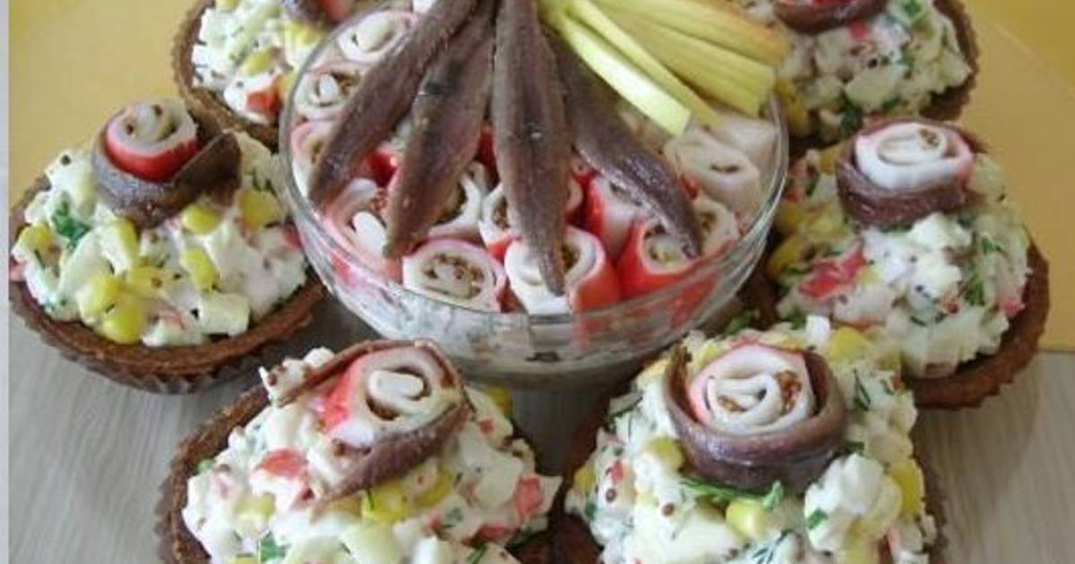 Салат из анчоусов рецепт с фото пошагово классический