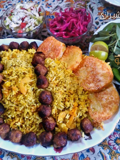 عکسی از دستور کلم پلو شیرازی