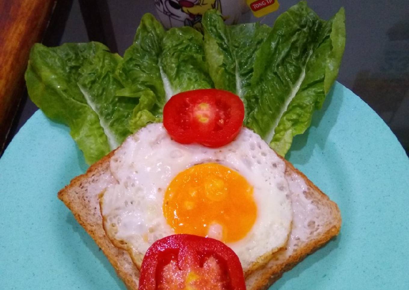 Sandwich telor mata sapi(sarapan)