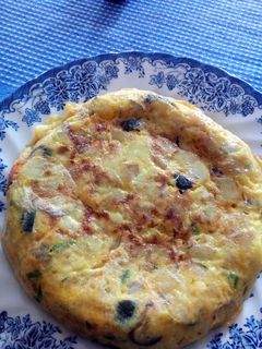 Una foto de Tortilla de calabaza mallorquina