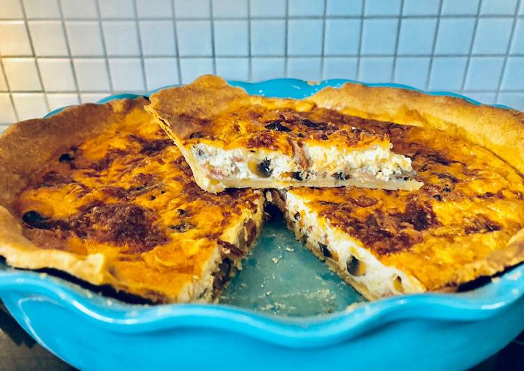 How to Make Speedy Chorizo and mushroom Quiche