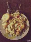 Repollo con papas, zanahoria y huevos