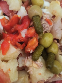 Una foto de Ensalada de Pimientos y cebolla asada