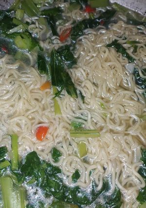 Foto resep Mie sawi kuah bening