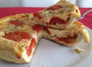 Una foto de Tarte tatin de tomates
