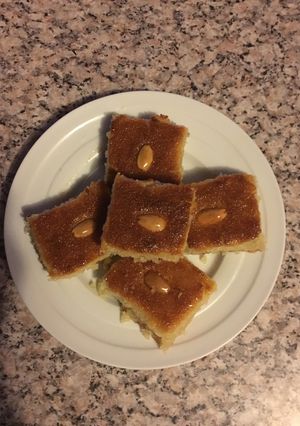 صورة لوصفة هريسة لبنانية او (النمورة)