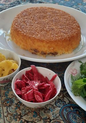 عکسی از دستور ته چین گوشت دخترپز🤗😻