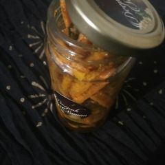 A picture of Stir fry Carrot pickle with ginger.
