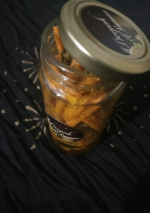A picture of Stir fry Carrot pickle with ginger.