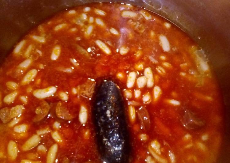 Fabada sencilla con fabes de tarro