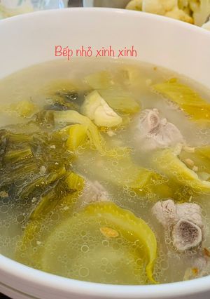 Hình của món Dưa cải chua hầm sườn heo.