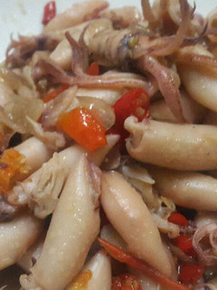 Foto resep Tumis Cumi Asin Pedas