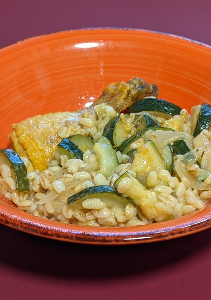 Una foto de Trigo tierno con calabacín y un toque de #SaborCookpad