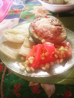 Una foto de Zapallo italiano relleno con queso