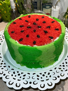 عکسی از دستور کیک هندوانه شب یلدا🍉 watermelon cake for YALDA