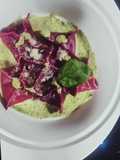 Fagottini de Remolacha con Salsa Pesto