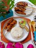 Sate Ayam Rempah & Acar timun bawang