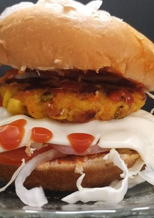A picture of Veg burger.