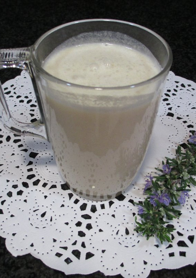 Una foto de Batido de coco rallado con bebida vegetal