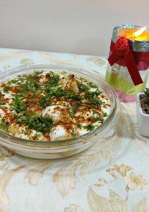 A picture of Dahi Vada.